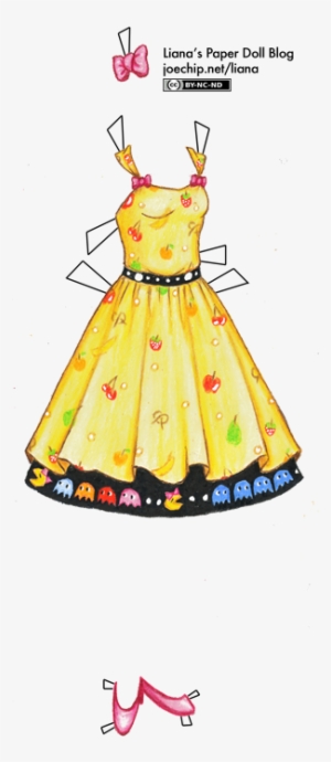 Retro Yellow And Black Mrs Pac Man Dress - Dress