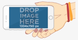 Hand Holding Iphone 6 Png Iphone 6 Png Mockup Of Cartoon - Iphone On Hand Cartoon