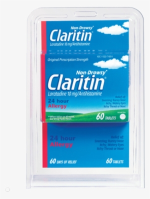 Hinged Clamshell Packaging - Claritin 24 Hour Non-drowsy Indoor & Outdoor Allergies