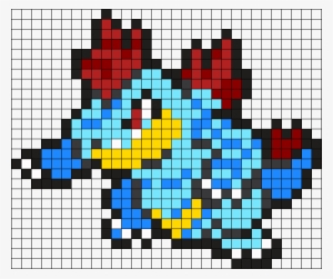Feraligatr Pokemon Bead Pattern Perler Bead Pattern - Feraligatr Pixel Art
