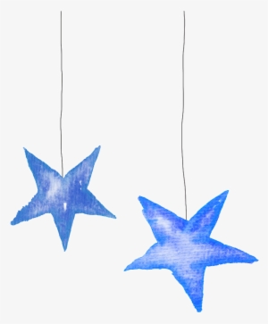 Blue Stars Lighting Christmas Transparent Decorative - Christmas Day