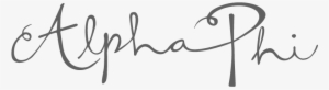 Aphi Lettering Gray - Transparent Alpha Phi Logo