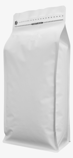 1kg Box Bottom Bag With Zip And Valve, Matt White - Garment Bag