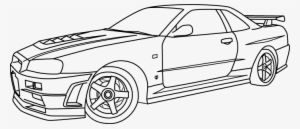28 Collection Of Nissan Skyline Gtr R34 Coloring Pages - Nissan Gtr Coloring Page