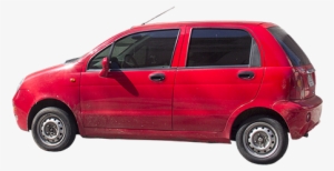 A Red Car Cut Out In A Png File Taken In A Side Elevation - Car