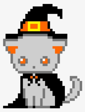 Halloween Cat - Halloween Cat Pixel Art