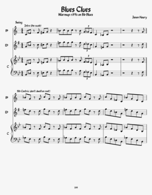Blues Clues Sheet Music Composed By Jason Haury 1 Of - Document