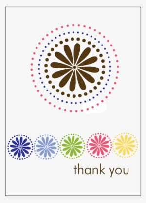 Flower Circle Thank You Cards