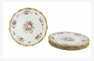 Set For 6 Hammersley Dinner Plates 'lady Patricia' - Plate