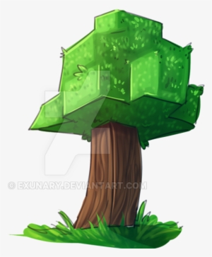 Minecraft Clipart Tree - Дерево Майнкрафт Пнг