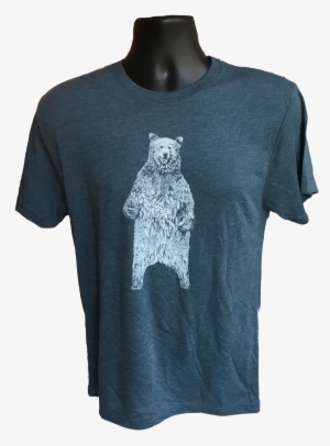 Standing Bear Short Sleeve Crew Neck Tri Blend T Shirt - Anvil Adult Triblend T-shirt 6750