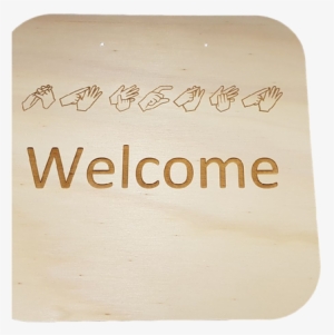 Auslan Wooden Hanging Welcome Sign - Personal Web Page