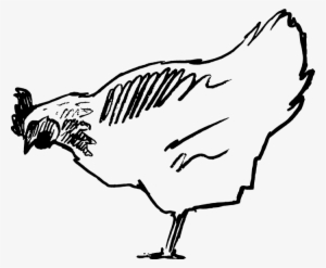 Pecking Chicken Rubber Stamp - Pecking Chicken