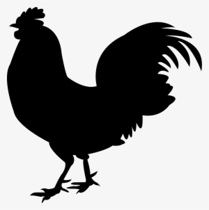 Chicken Meat Silkie Rooster - Black Rooster Png