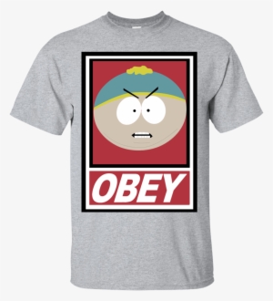 Obey South Park Cartman Funny Men's T-shirt - Donald Trump Build The Wall 2016 Shirt -