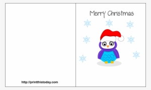 Free Printable Merry Christmas Card - Cartoon