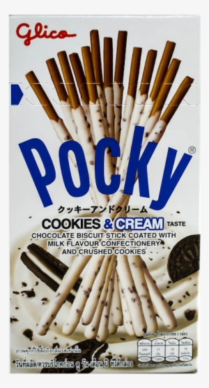 Glico Pocky Cookies And Cream Sticks - Glico Pocky Cookies And Cream