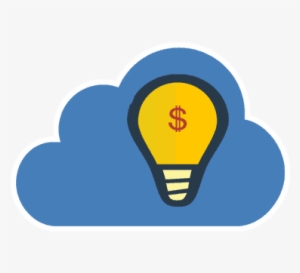 Cloud Light Bulb With Dollar Sign - Money