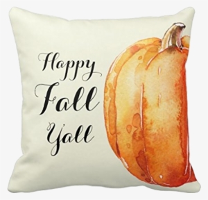 Happy Fall Yall With Painted Pumpkin Clipped Rev - Hlppc Happy Fall Yall Throw 18 X 18 Inches Pillow Case