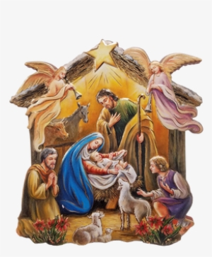 Holy Family, Angels, Animals - Painting