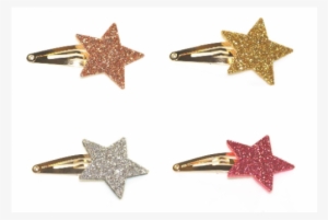Big Glitter Star Snap - Earrings