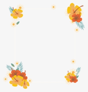 Frame Border Flowers Tropical Ftestickers - Kas Tailor