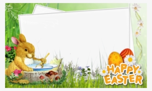 Happy Easter Photo Frame Overlay Filter Profile Picture - Easter Bunny Photo Frame