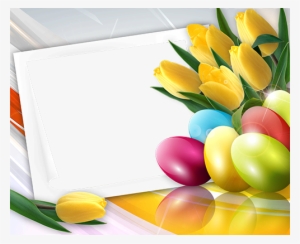 Happy Easter With Spring Tulips - Frames Happy Easter