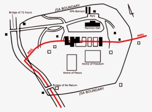 Map Of The Joint Security Area In Panmunjeom By Rishabh - Bridge Of No Return In North