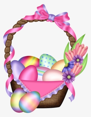 Easter Colorful Basket Transparent Png Clipart
