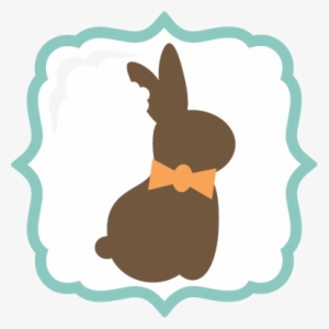 Chocolate Easter Bunny Svg File Easter Svgs Frame Svgs - Chocolate Bunny