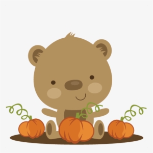 Banner Free Bear In Svg Scrapbook File Cute Cuts - Cute Pumpkin Paatch Clipart