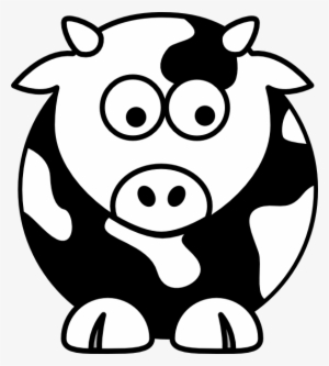 Clip Art Black And White Cow Online - Weight Physics