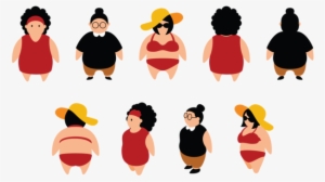 Chubby Silhouette At Getdrawings - Fat Girl Free Vector