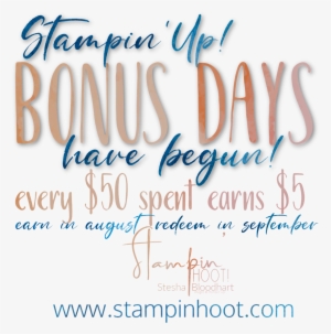 Bonus Days Begin & August Free Hoot Loot - Stampin' Up Inc.