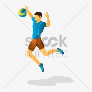 Man Playing Volleyball Clipart Volleyball Clip Art - Volleyball