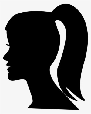 Female Head With Ponytail Comments - Ponytail Silhouette Transparent Background