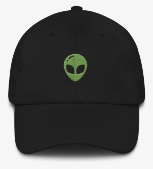 Alien Head Green Hat - Black Face Cap Png