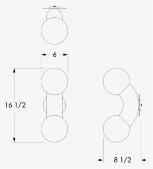 15cm X42cm X 21cm / 6” X - Diagram