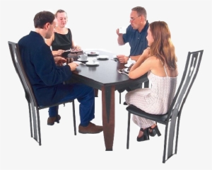 Dinner Png Download - People Sitting At Table Png