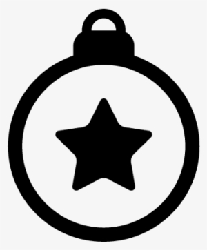 Christmas Tree Ball With A Star Vector - Christmas Tree Balls Icon