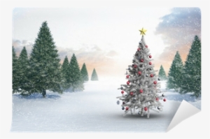 Composite Image Of Christmas Tree With Baubles And - Tattered Lace Foliage And Flourishes Die