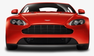 Red Aston Marti -v8 Vantage Front View Car Png Image - Aston Martin Front View
