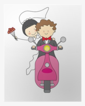 Novios En Moto Poster • Pixers® • We Live To Change - Tarjetas De Matrimonio Para Imprimir Gratis