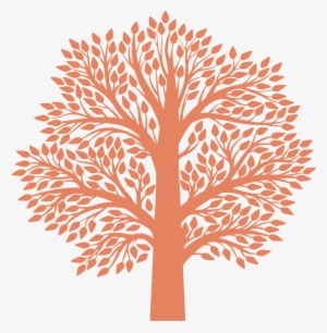 Large Orange Logo Tree - Black And White Tree Canvas Print - Small