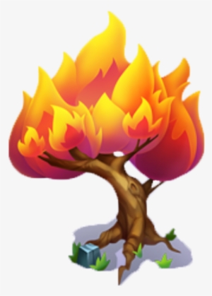 Flame Tree - Fantasy Tree Png Transparent