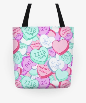 Sherlock Valentines Hearts Tote - Sherlock Valentines Hearts Tote Bag: Funny Tote Bag