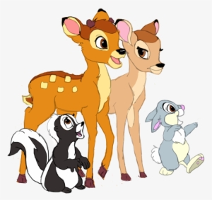Bambi, Faline, Thumper, Flower - Bambi And Faline And Thumper