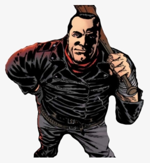 Negan Drawing Clipart Free Download - Negan Comics Vs Show