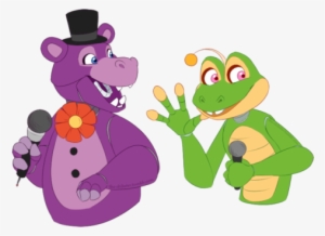 Hippo And Happy Frog From The New Fnaf Game Because - Freddy Fazbear Pizzeria Simulator Happy Frog